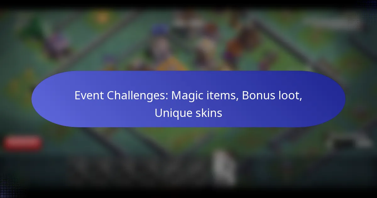You are currently viewing Event Challenges: Magic items, Bonus loot, Unique skins