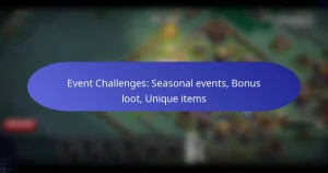 Read more about the article Event Challenges: Seasonal events, Bonus loot, Unique items