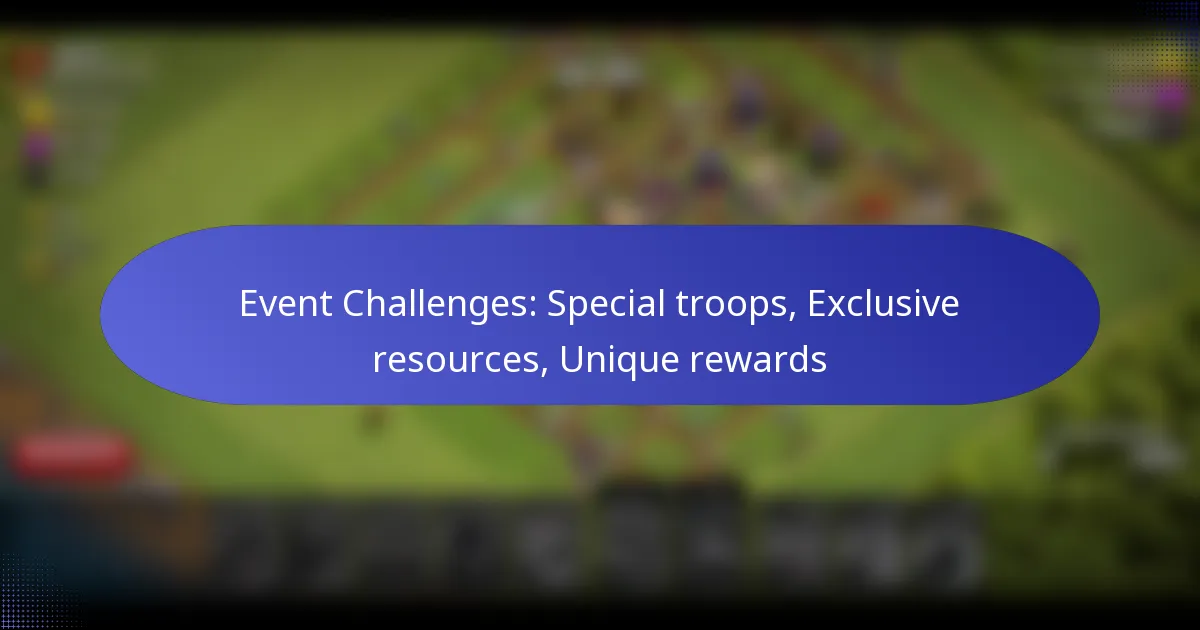 You are currently viewing Event Challenges: Special troops, Exclusive resources, Unique rewards