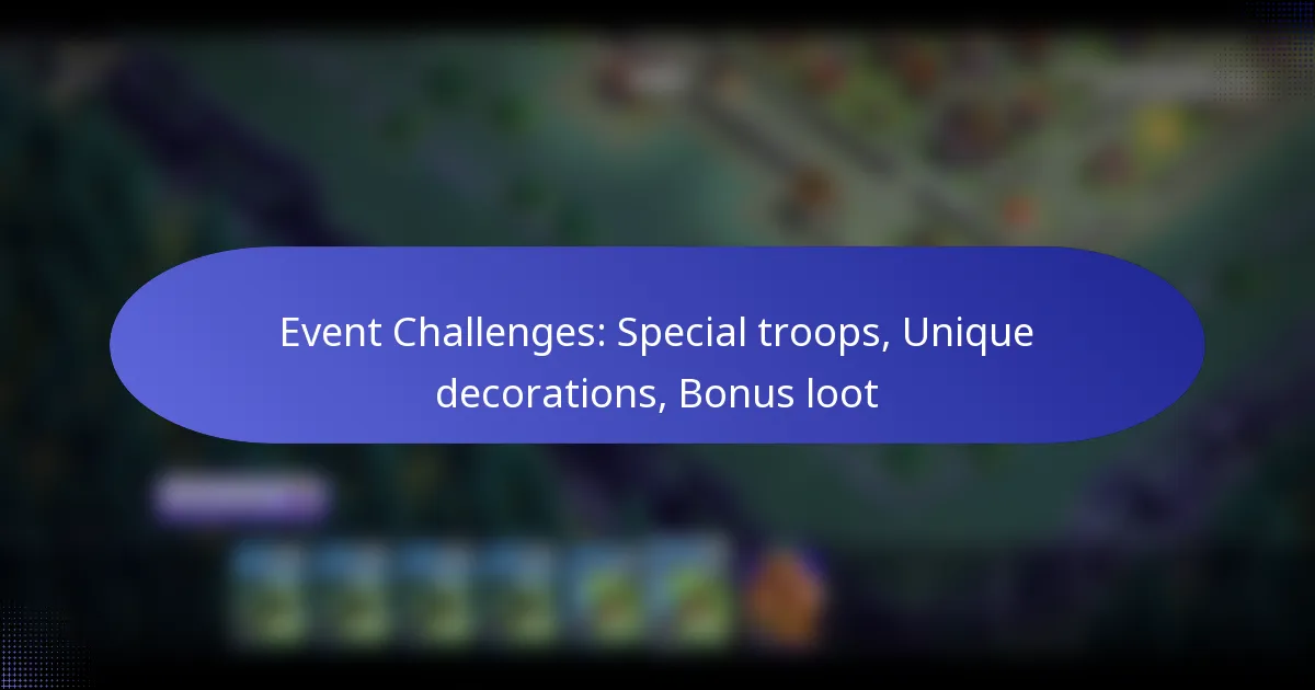 You are currently viewing Event Challenges: Special troops, Unique decorations, Bonus loot