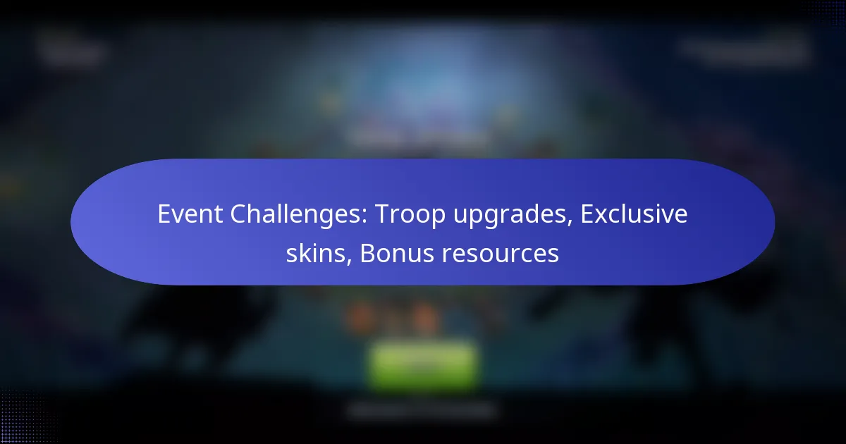 You are currently viewing Event Challenges: Troop upgrades, Exclusive skins, Bonus resources