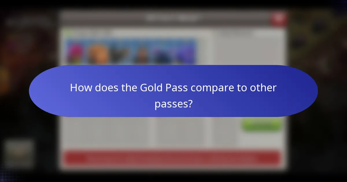 How does the Gold Pass compare to other passes?