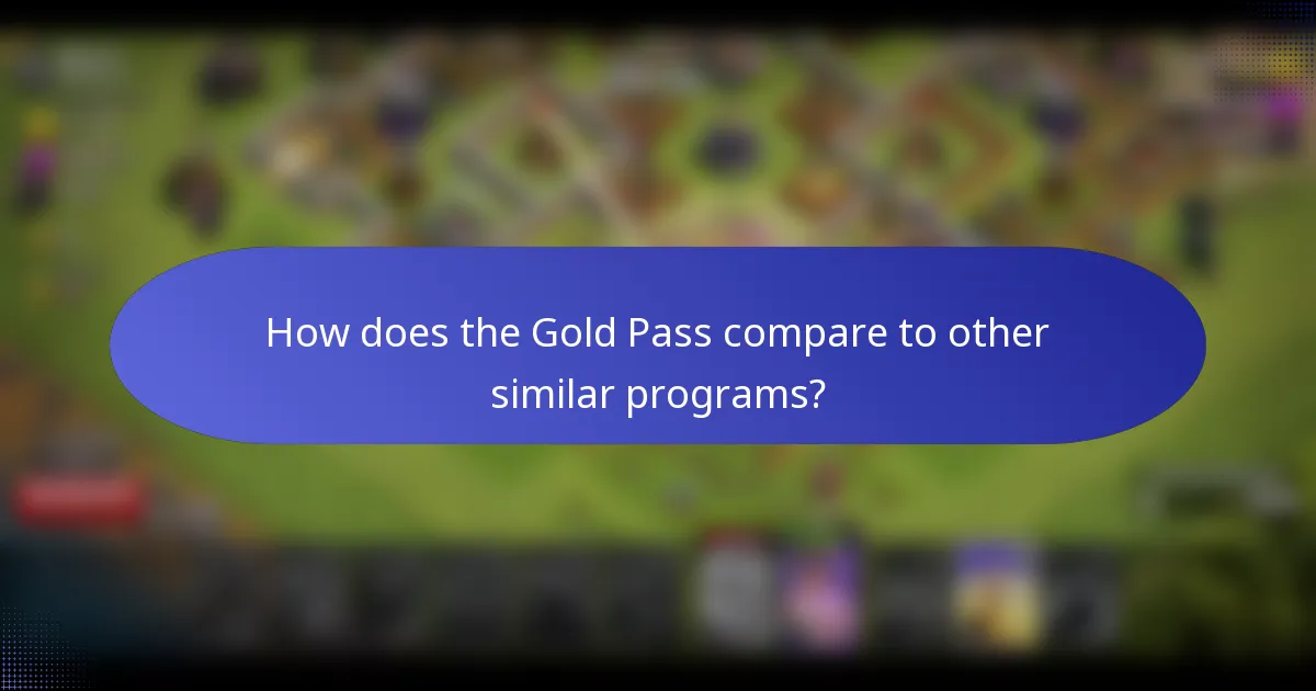 How does the Gold Pass compare to other similar programs?