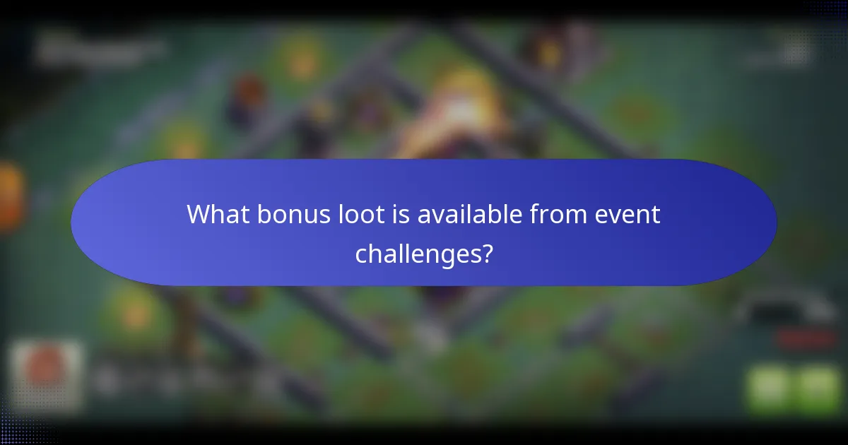 What bonus loot is available from event challenges?