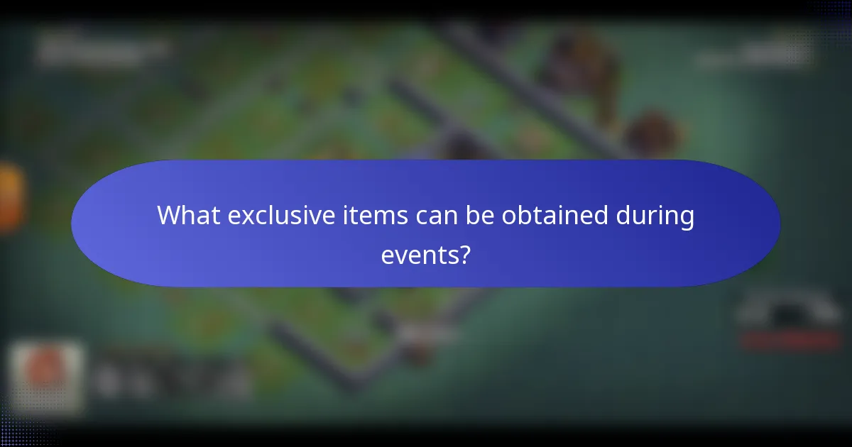 What exclusive items can be obtained during events?