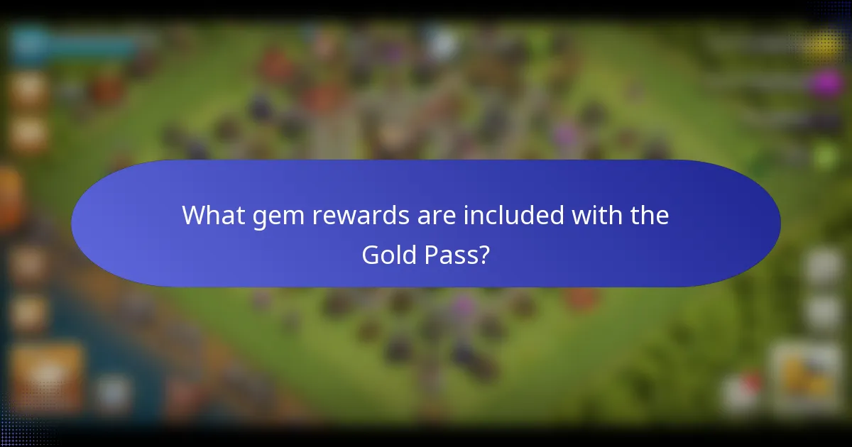 What gem rewards are included with the Gold Pass?