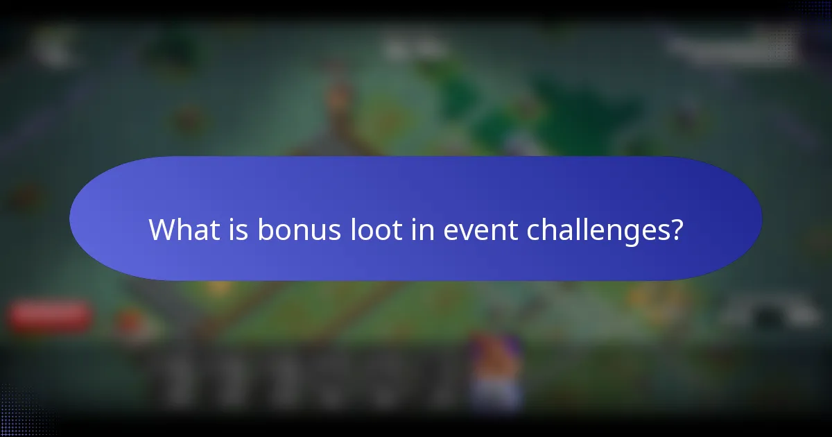 What is bonus loot in event challenges?